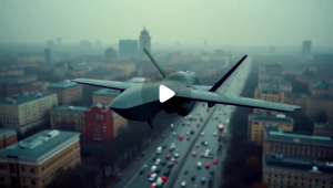 Картинка по Антитеррору. Летит дрон над городом